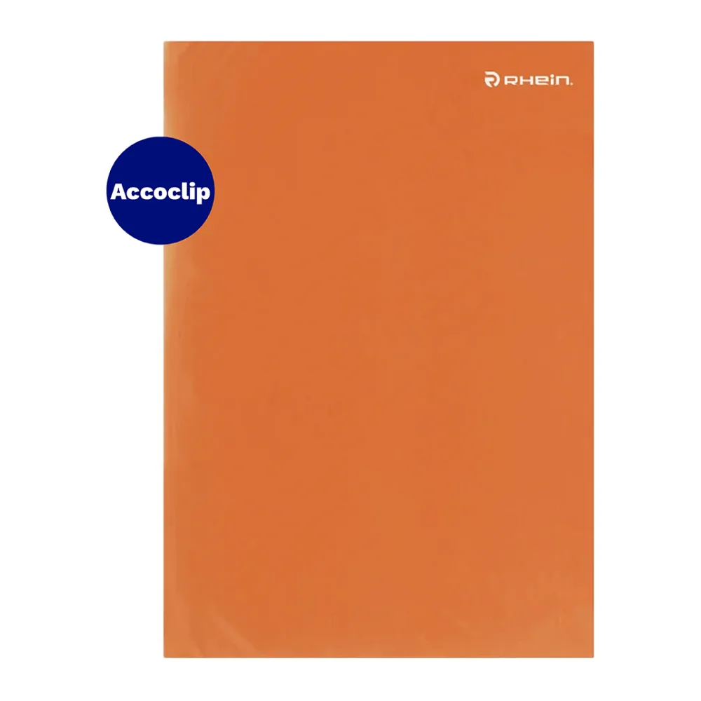 Carpeta Plastificada con Accoclip Oficio Naranja Rhein