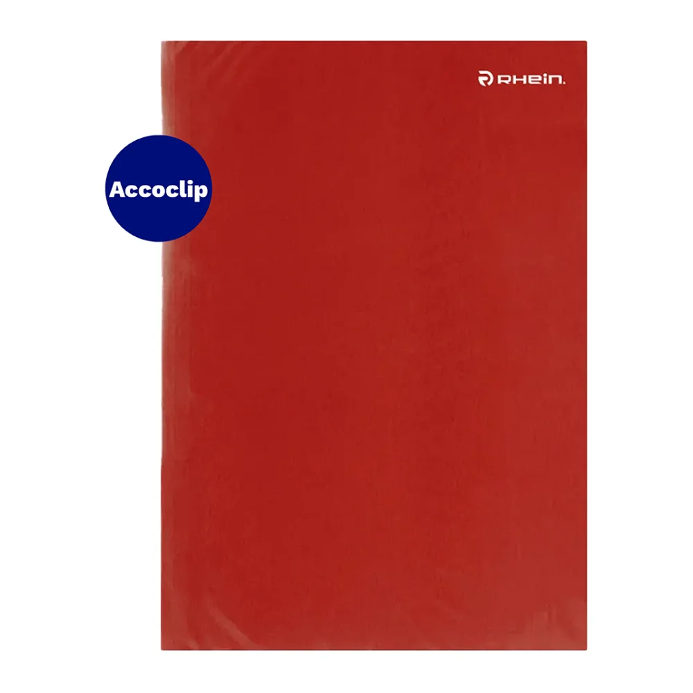 Carpeta Plastificada con Accoclip Oficio Rojo Rhein