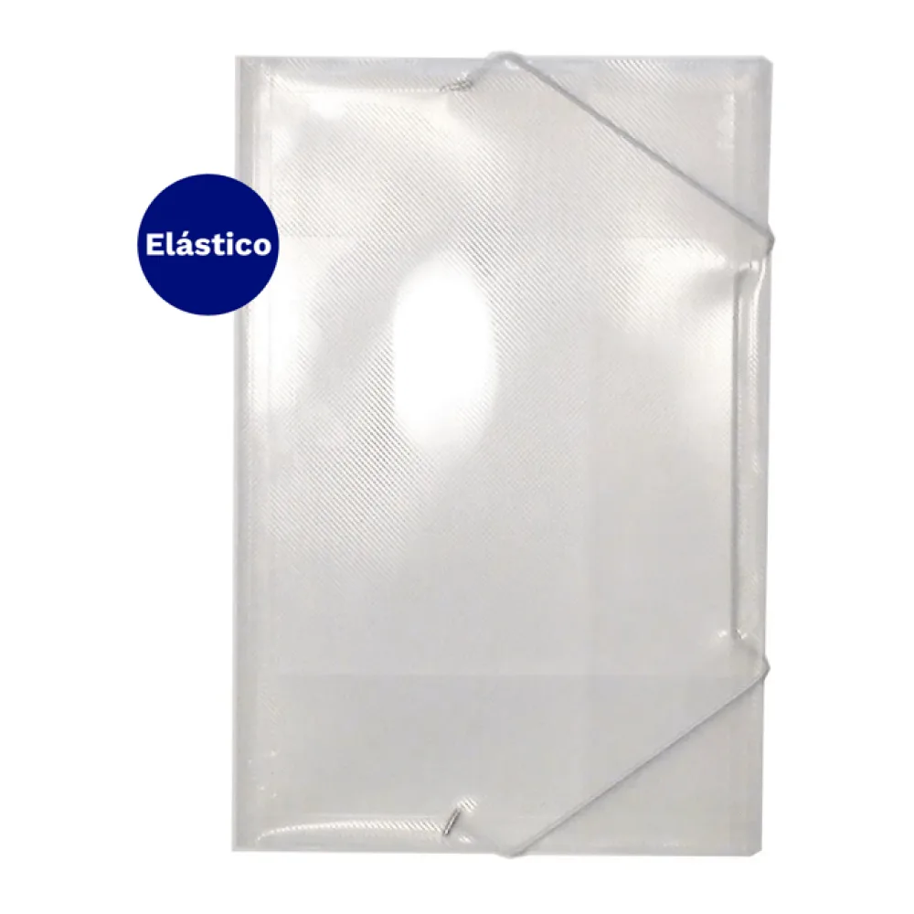 Carpeta Porta Documentos con Elastico Oficio Transparente Fultons