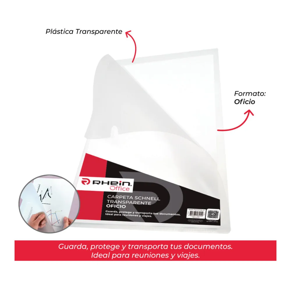 Carpeta Schnell Transparente Oficio Rhein