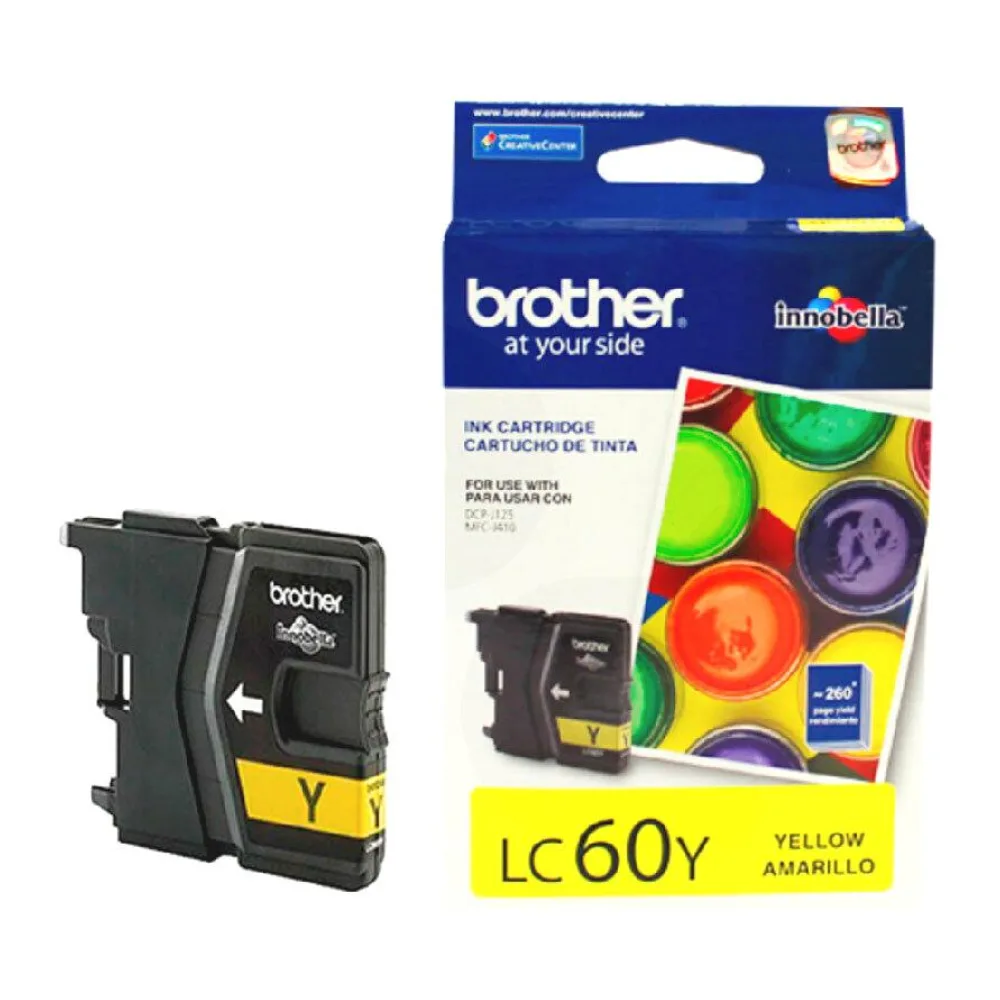 Cartucho de Tinta Original Brother LC60 Amarillo
