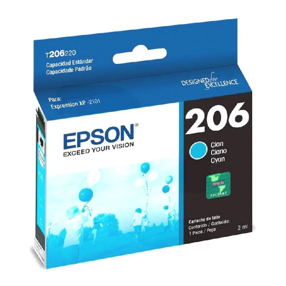 Cartucho de Tinta Original Epson T206220-AL Cyan