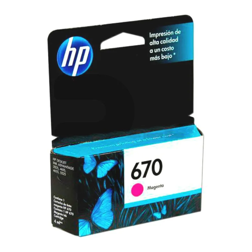 Cartucho de Tinta Original HP 670 Magenta