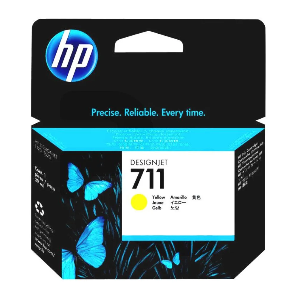 Cartucho de Tinta Original HP 711 Amarillo / 29ML