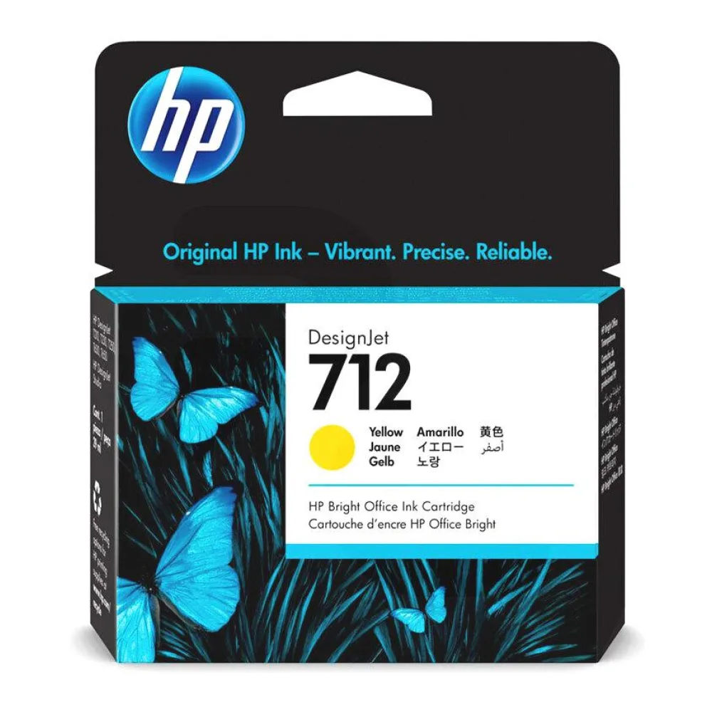 Cartucho de Tinta Original HP 712 Amarillo / 29ML