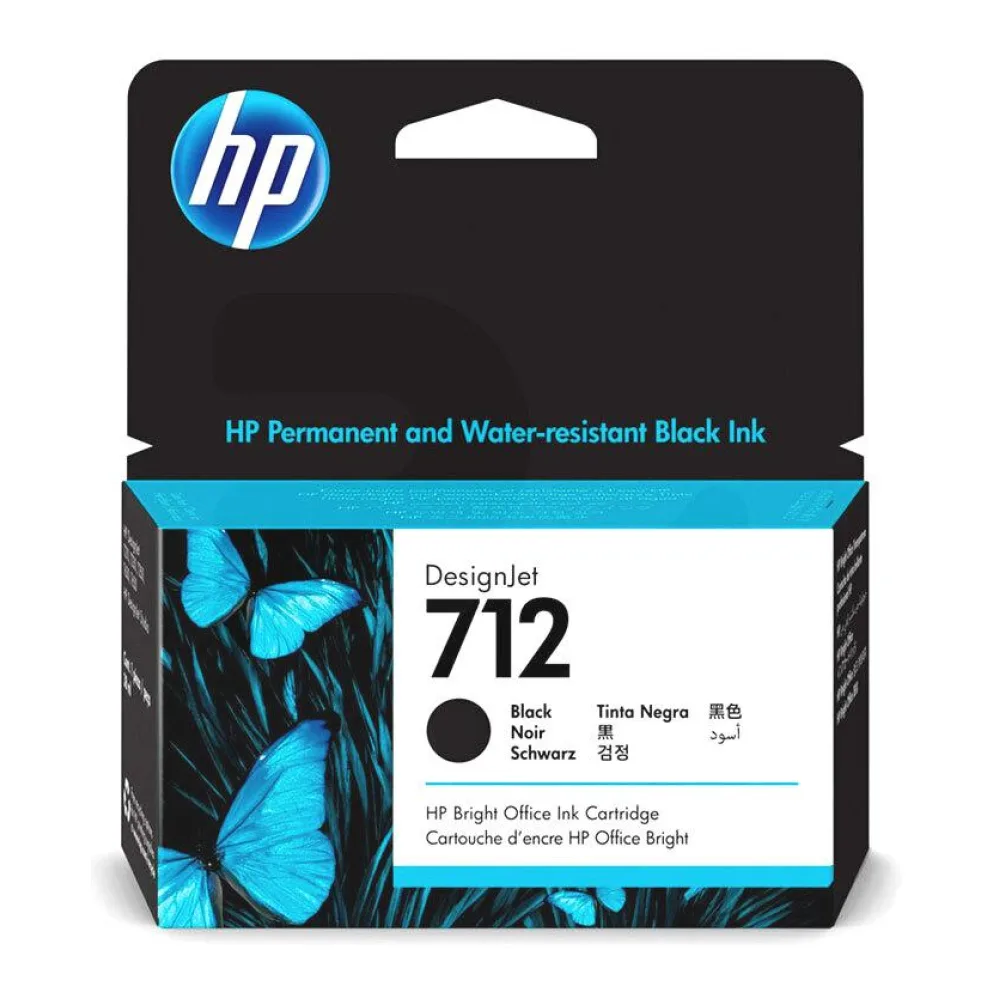 Cartucho de Tinta Original HP 712 Negro / 38ML