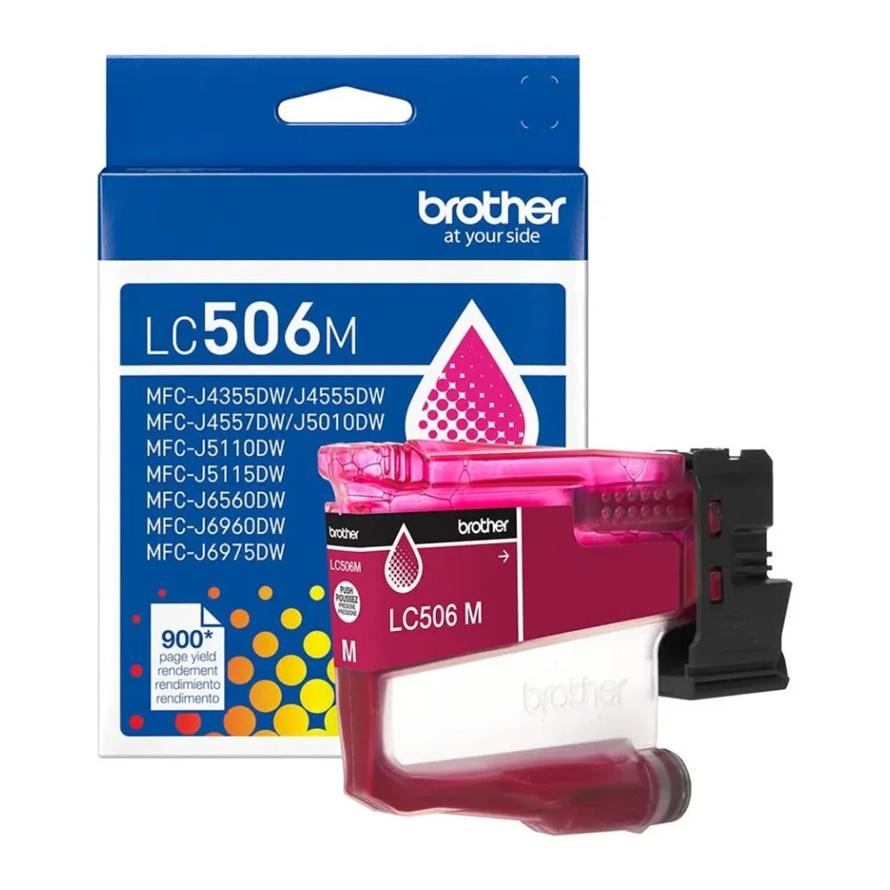 Cartucho Tinta Brother LC506MS Magenta 900 Páginas Original
