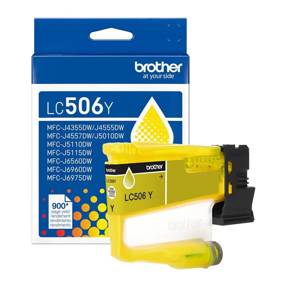Cartucho Tinta Brother LC506YS Amarillo 900 Páginas Original