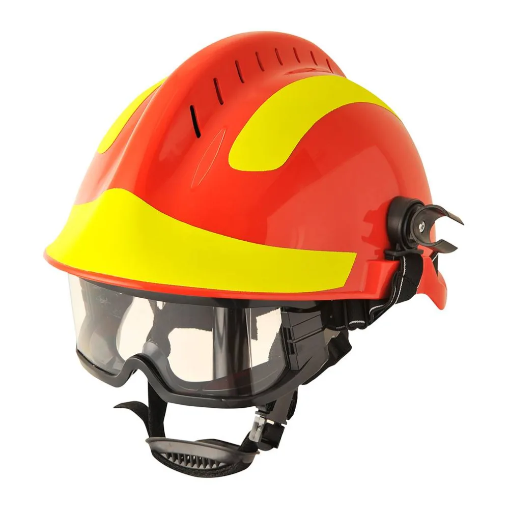 Casco Forestal/rescate Rojo con Reflectantes