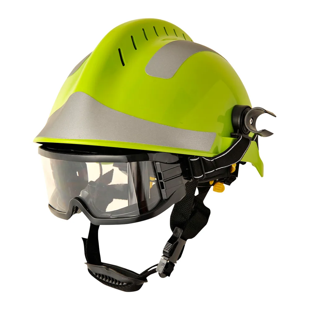 Casco Forestal/rescate Verde Limon con Reflectantes Start Fire