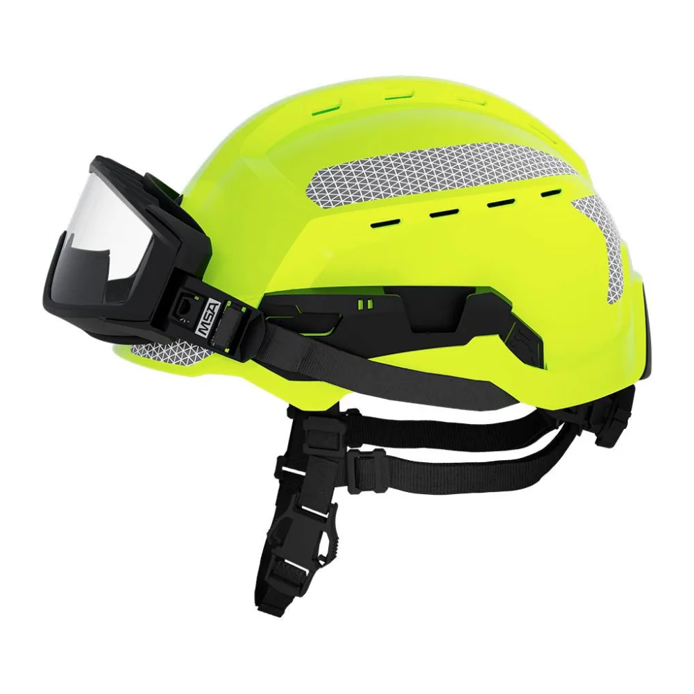 Casco Rescate E Incendio MSA F2XR Amarillo Fluor Ref-gris