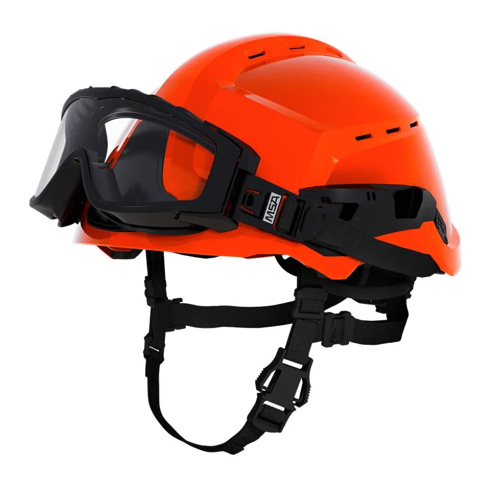 Casco Rescate E Incendio MSA F2XR Naranjo Fluor Ref-amarillo