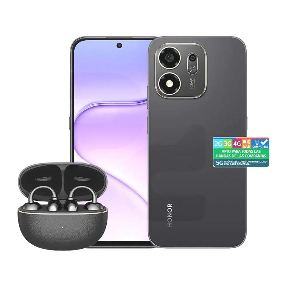 Celular Honor H600 Elite 256GB/8GB 5G Negro Liberado+ Bundle