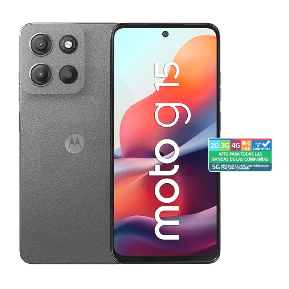 Celular Moto G15 128GB/4GB Gris Liberado Motorola