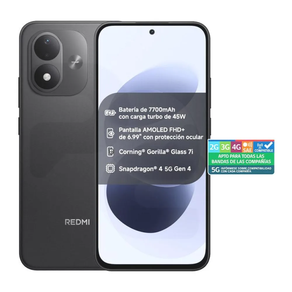 Celular Redmi Note 17 128GB/6G 5G Negro Liberado Xiaomi