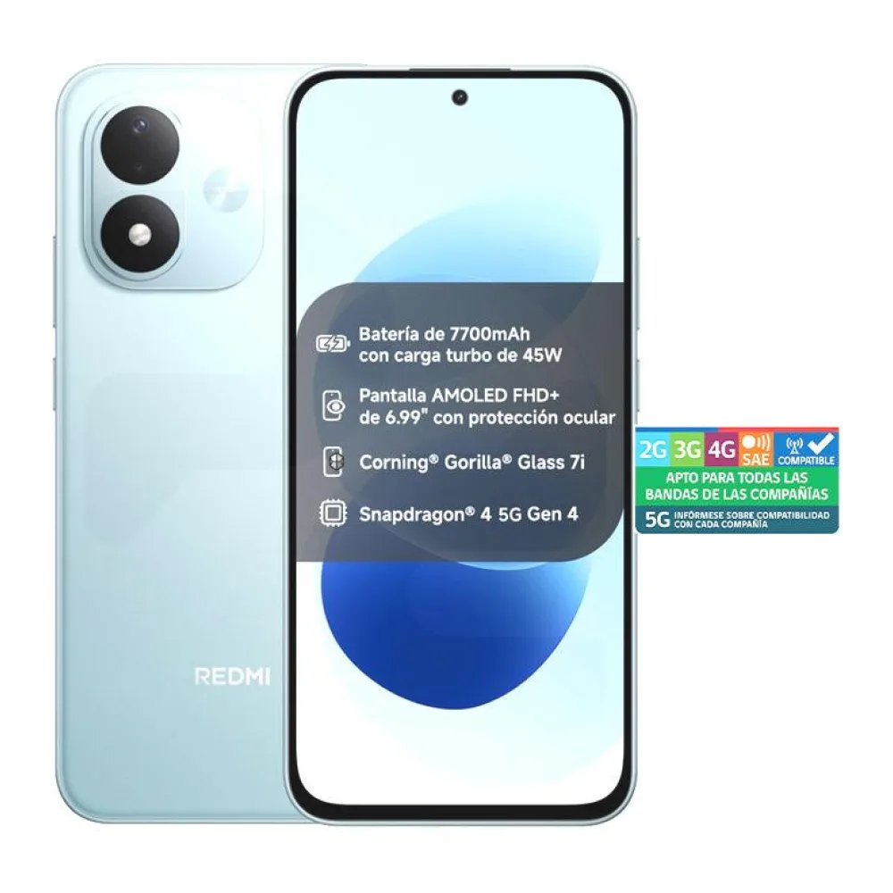 Celular Redmi Note 17 128GB/6G 5G Teal Liberado Xiaomi