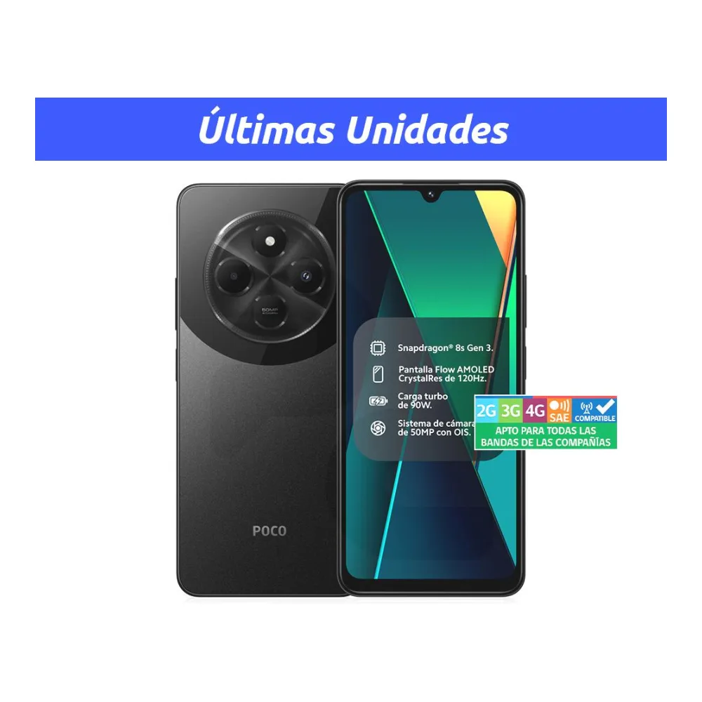 Celular Xiaomi Poco C75 4G 128GB/6GB Negro Liberado