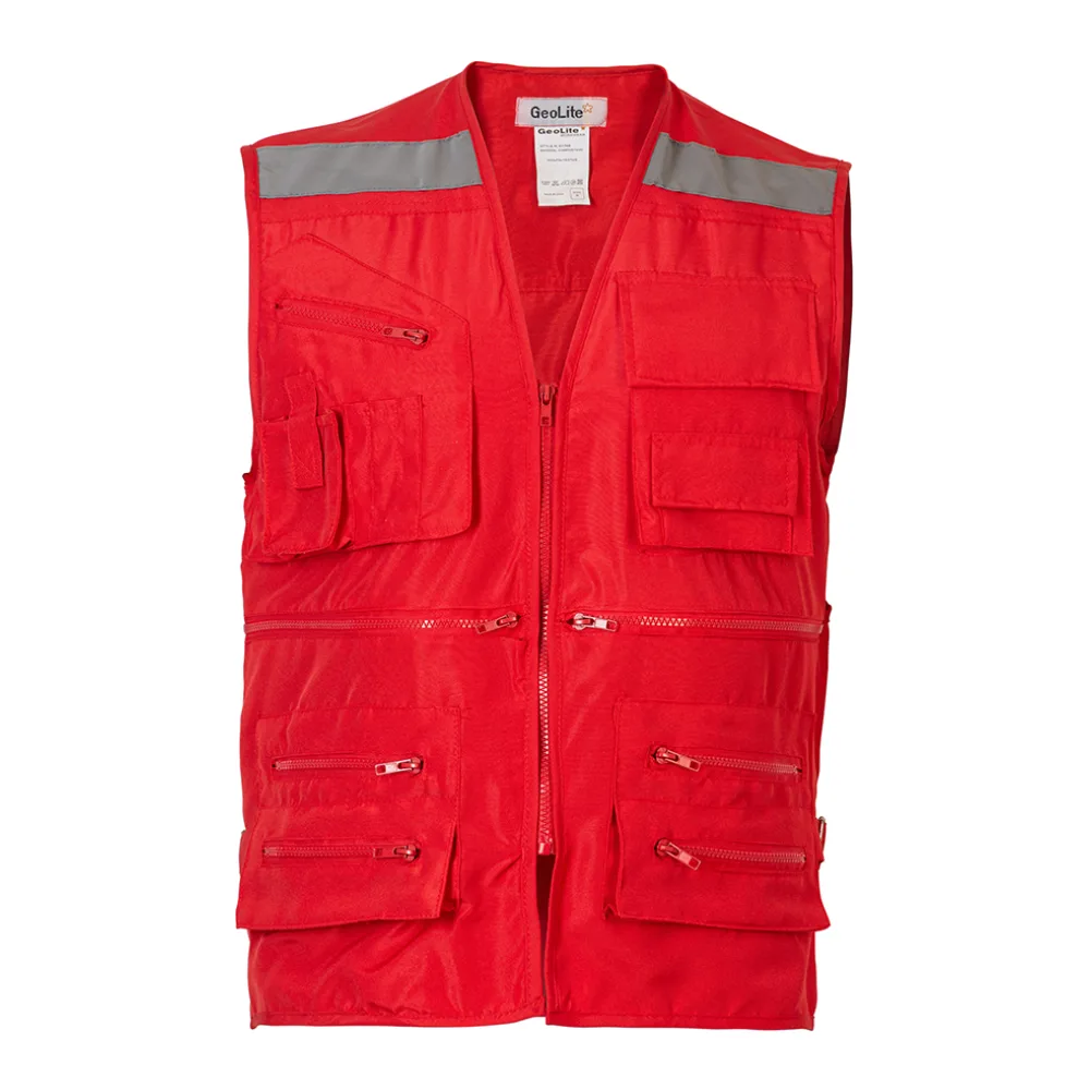 Chaleco Geologo Poplin Rojo Geolite
