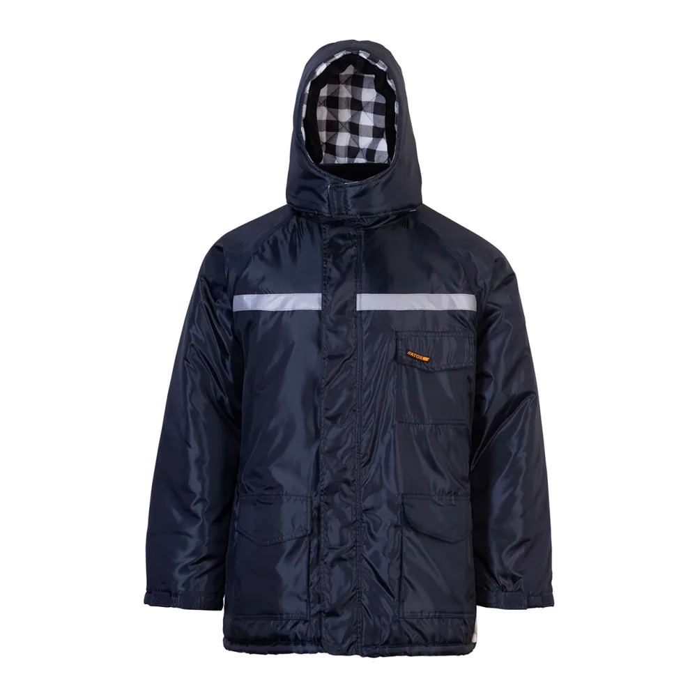 Chaqueta Térmica Oxford Azul, Forro Franela