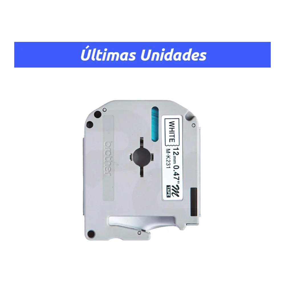 Cinta Blanca-texto Negro M-231 12MM / 8MM (ancho / Largo) Brother