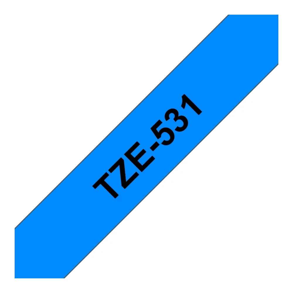 Cinta Brother TZE531 Negro Sobre Azul 12MM X 8MTS