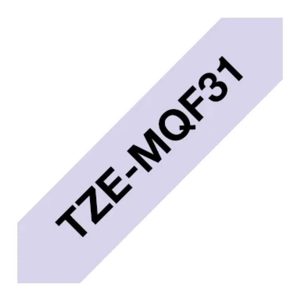 Cinta Brother TZEMQF31 Negro Sobre Morado 12MMX4MTS