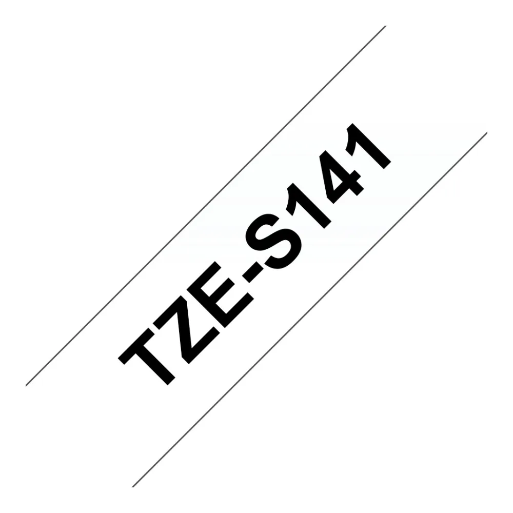 Cinta Brother TZES141 Negro Sobre Transparente 18MM X 8MTS