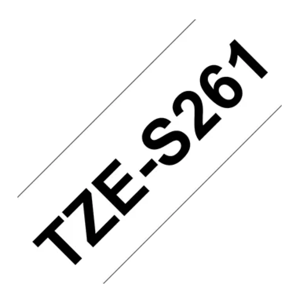Cinta Brother TZES261 Negro Sobre Blanco 36MM X 8MTS Industr