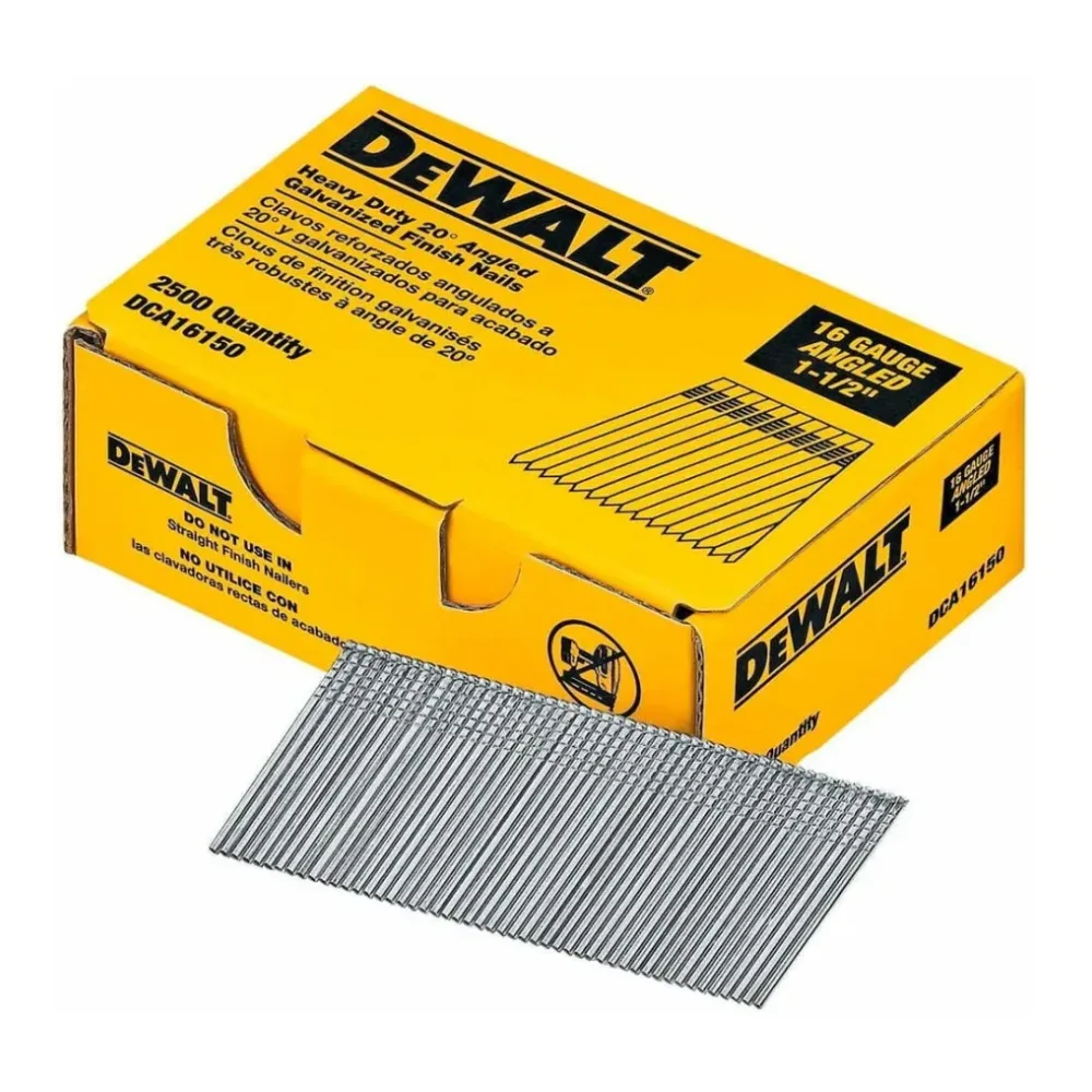 Clavo Reforzado Angulado 20° DCA16150 Galvanizado 1 1/2" 16GA para Engrapadora DCN660B DeWalt