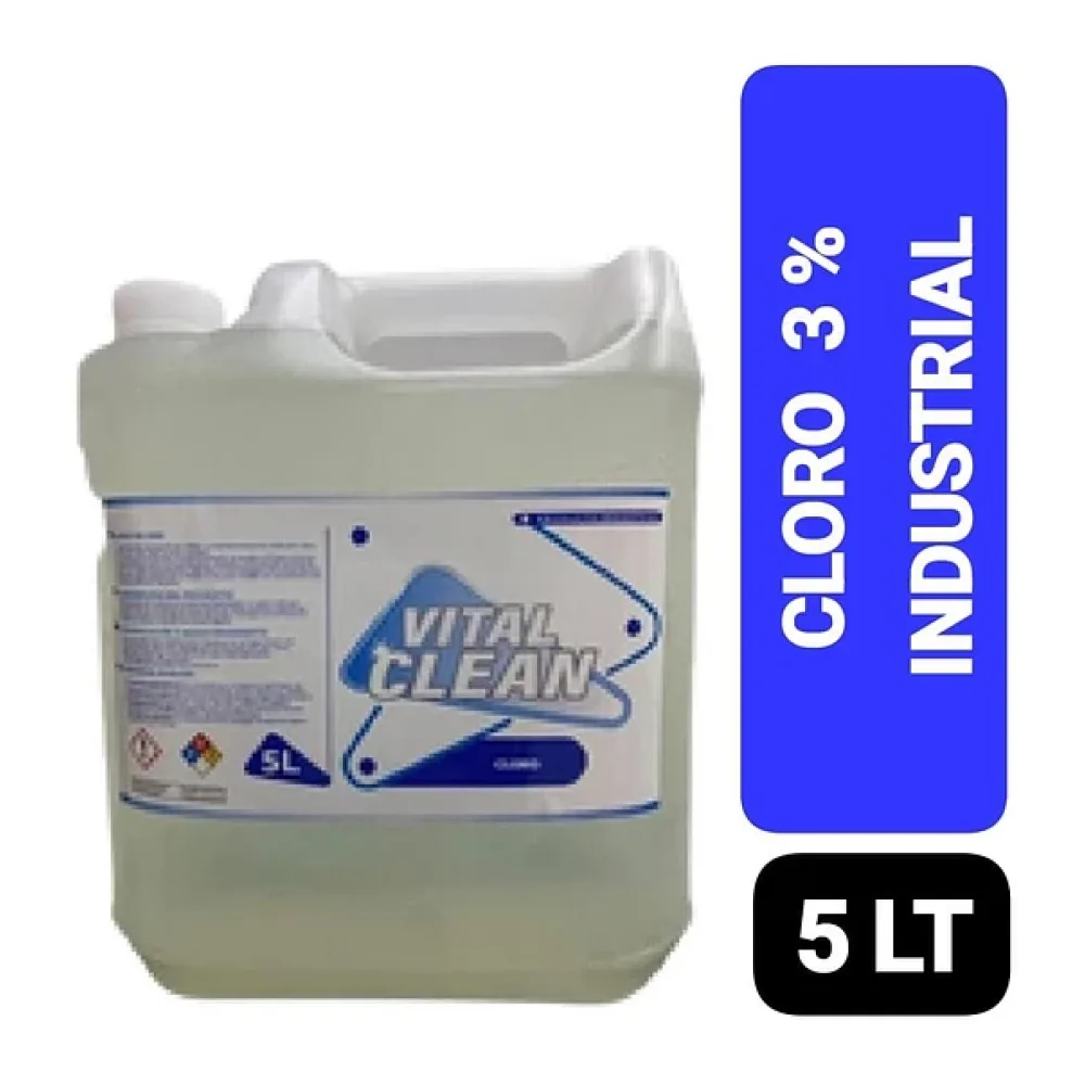 Cloro Industrial 3% Vital Clean 5 Litros