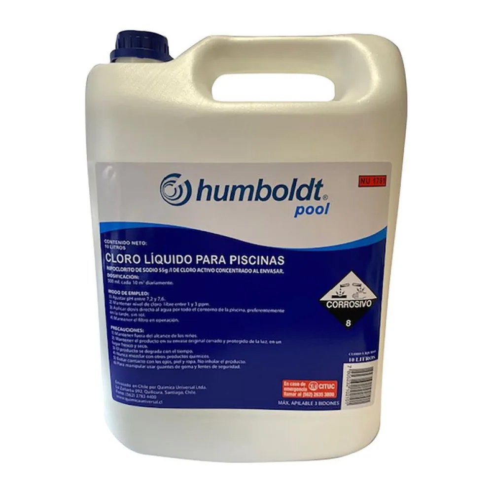 Cloro Líquido 10LT Humboldt