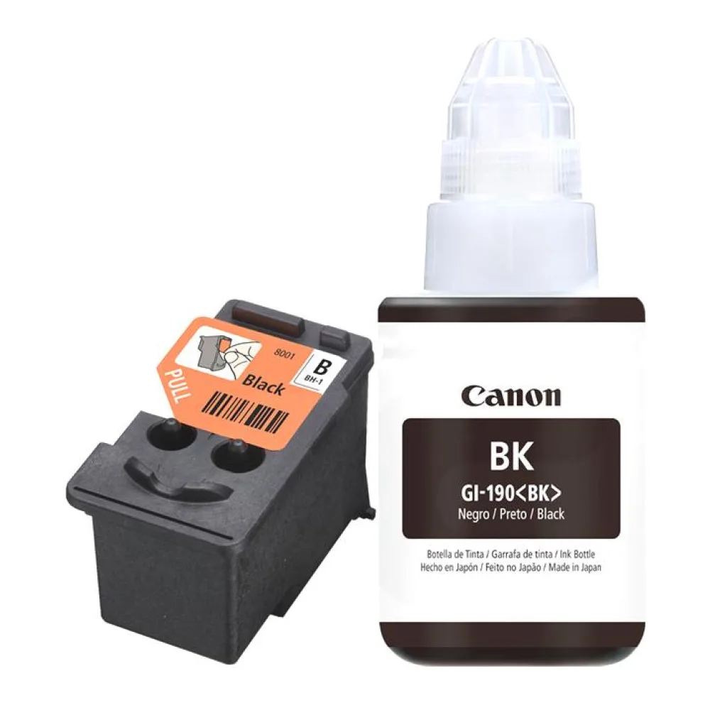 Combo Cabezal Negro + Botella Tinta Negra (BH-1 + GI-190 Bk) Canon
