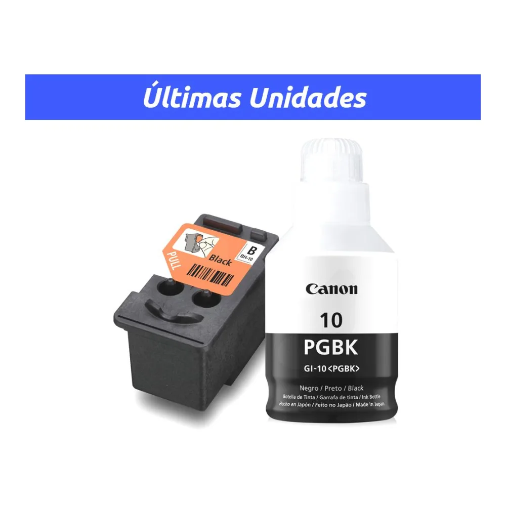Combo Cabezal Negro + Botella Tinta Negra (BH-10 + GI-10BK ) Canon