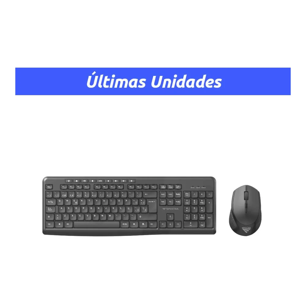 Combo Teclado + Mouse 2.4GHZ Inalámbrico - Negro Spektra
