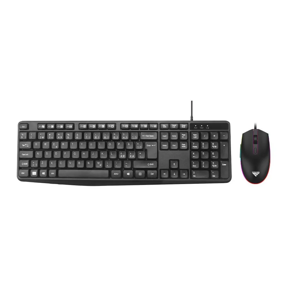 Combo Teclado + Mouse Alámbrico GM-003 - Negro Spektra