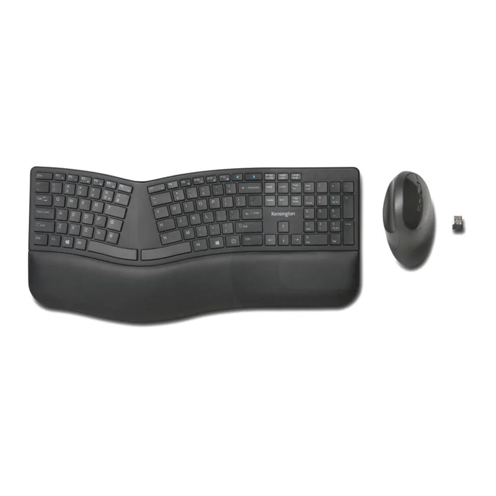 Combo Teclado + Mouse Inalámbrico Bluetooth Pro Fit Ergo Dual - Negro Kensington