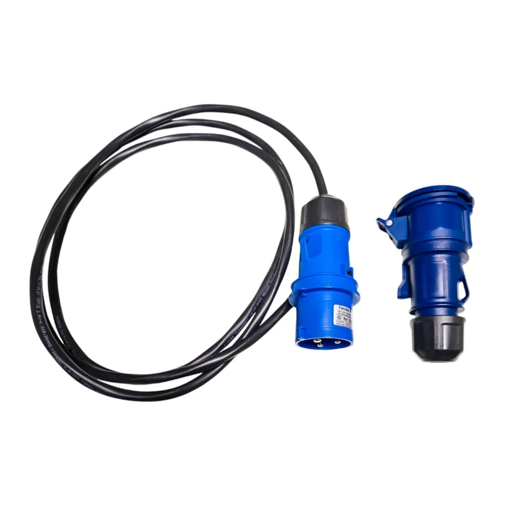 Compresor de Aire 200 Litros Libre de Aceite 8HP + Cable Conexión 32A Multiflex 3 M Tehtools