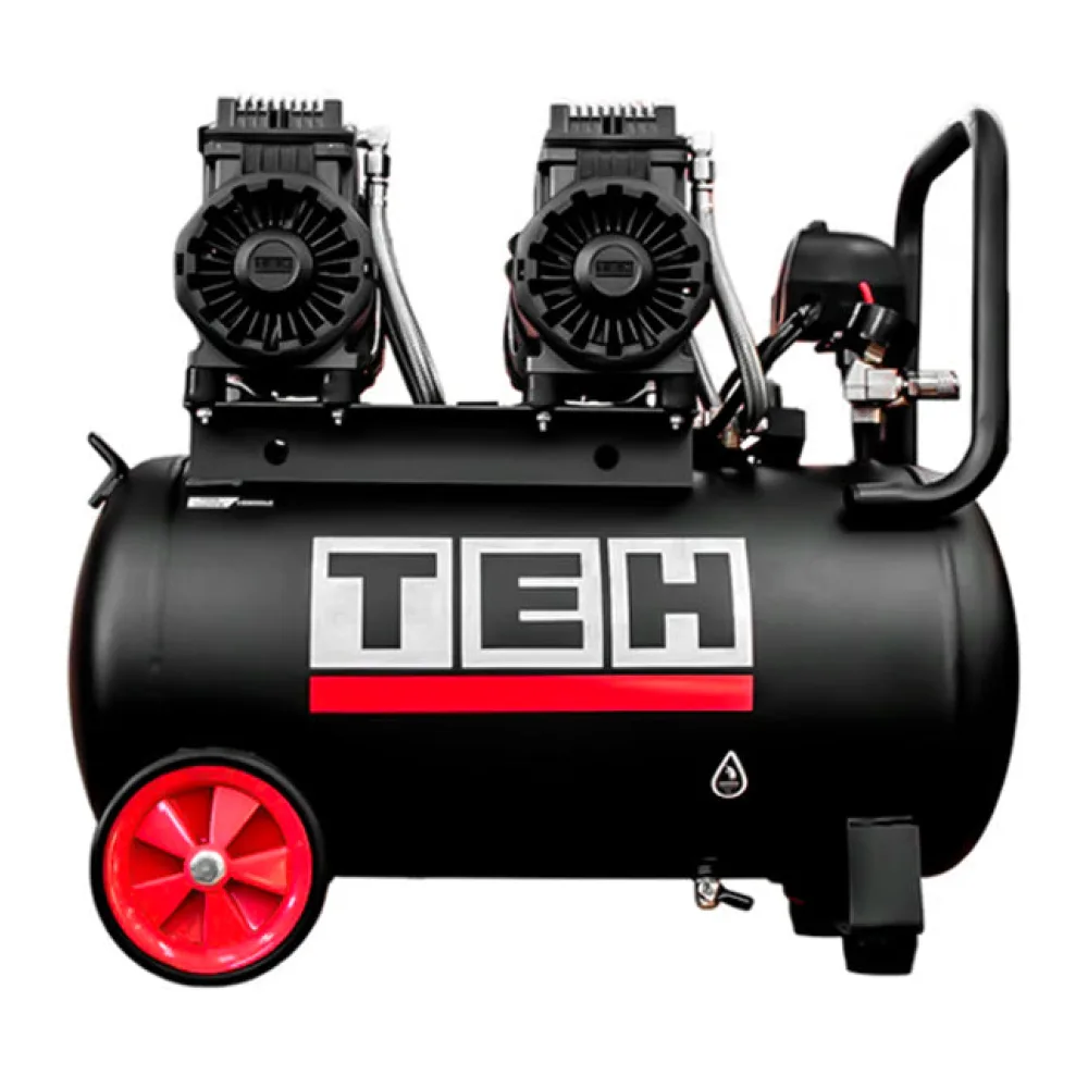 Compresor de Aire 50 Litros Libre de Aceite 4HP Tehtools