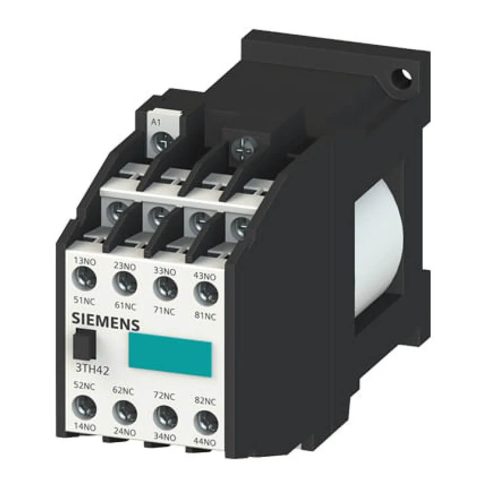 Contactor Rele, 44E, Din en 50011, 4NO + 4NC, Terminal de Tornillo, Funcionamiento Dc 90 V-140 V Dc 198018561 Siemens