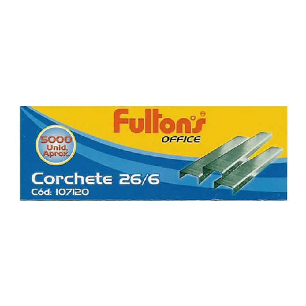 Corchetes en Caja Acero Cromado 5000 Unidades Fultons