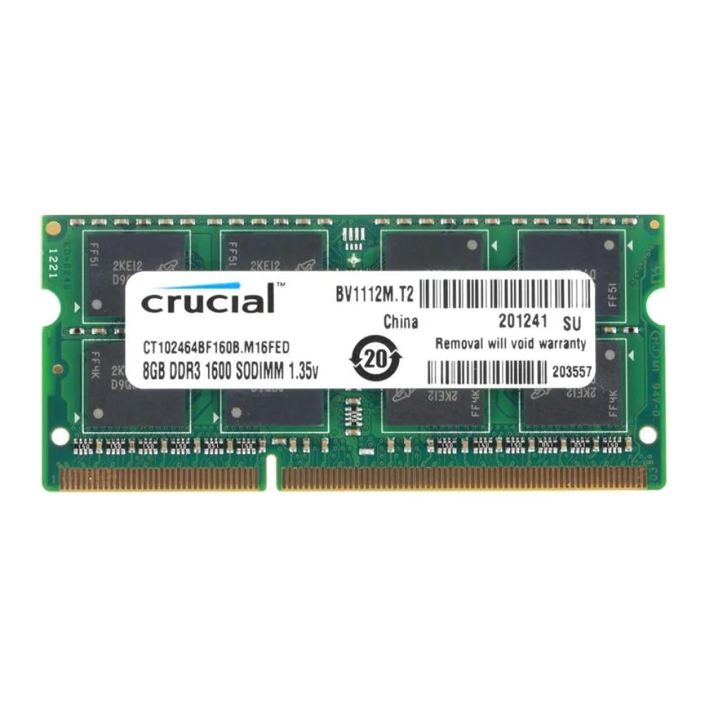 Crucial Memoria Ram DDR3 8GB 1600MHZ Notebook CT102464BF160B