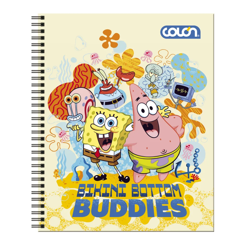Cuaderno Universitario Bob Esponja 7MM 100 Hjs.