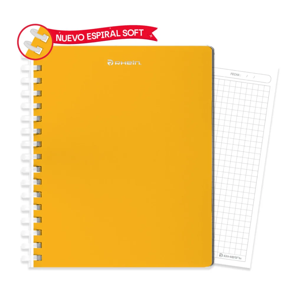 Cuaderno Universitario Premium Pp 100 Hojas 7 Mm Amarillo Rhein