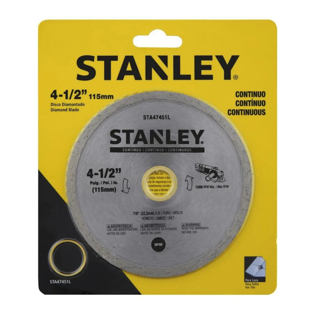 Disco Diamantado Continuado 4,5" Stanley