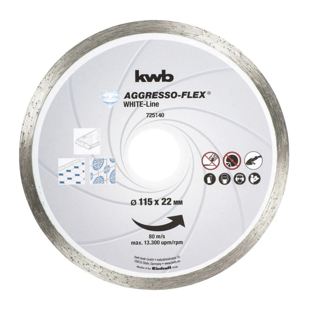 Disco Diamantado Kwb 4 1/2" Borde Continuo Einhell