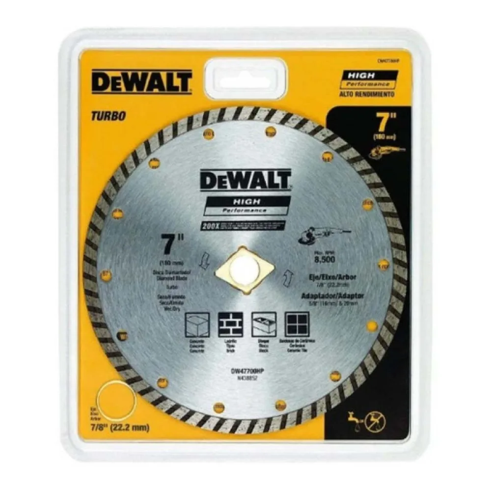 Disco Diamantado Ranurado 7" Hp Dewalt (DW47700HP)