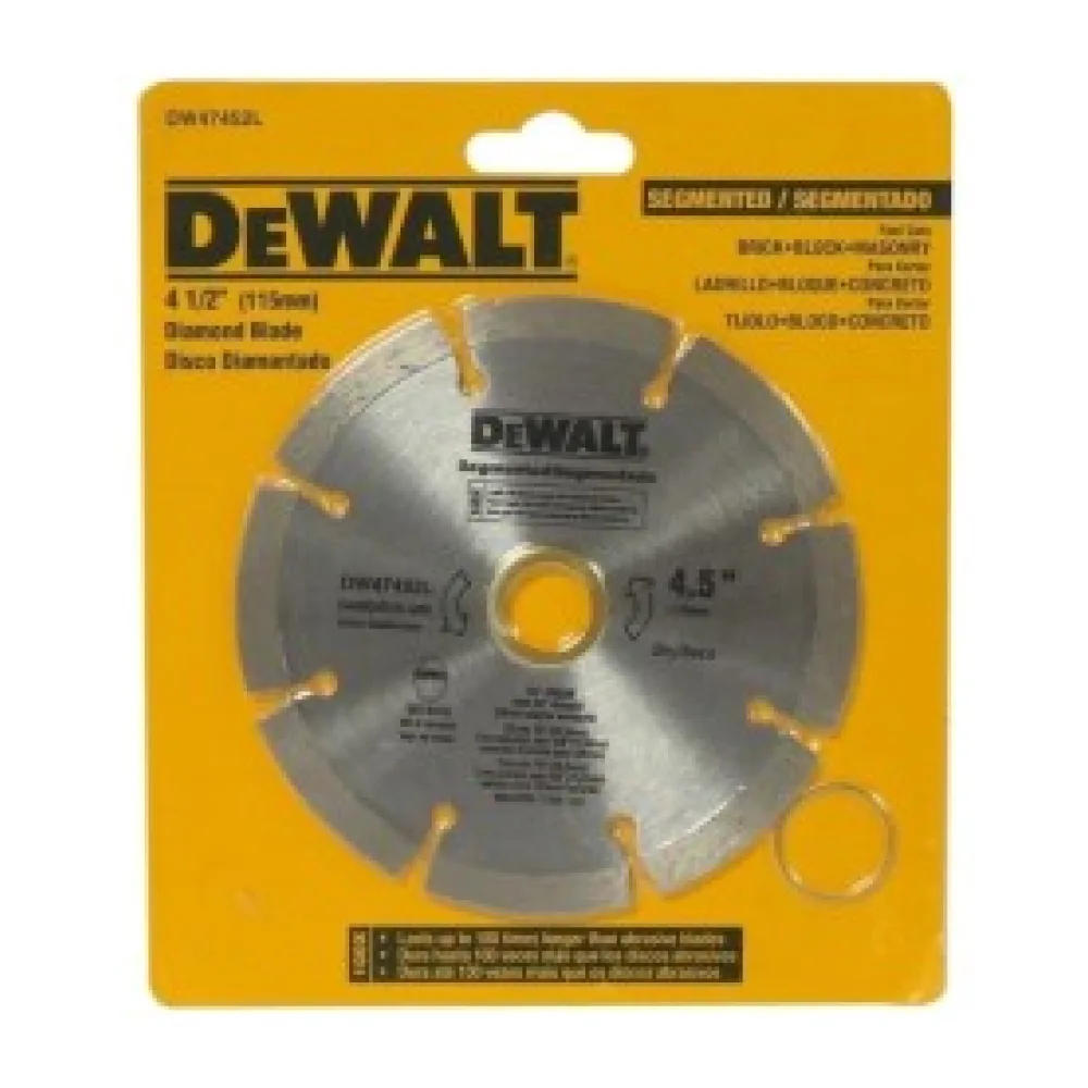 Disco Diamantado Segmentado 4 1/2 DW47452L Dewalt
