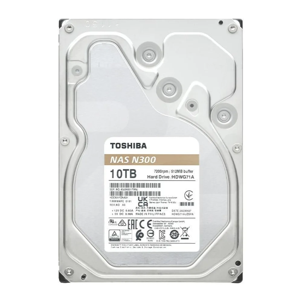 Disco Duro Interno N300 Nas 10 Tb Toshiba