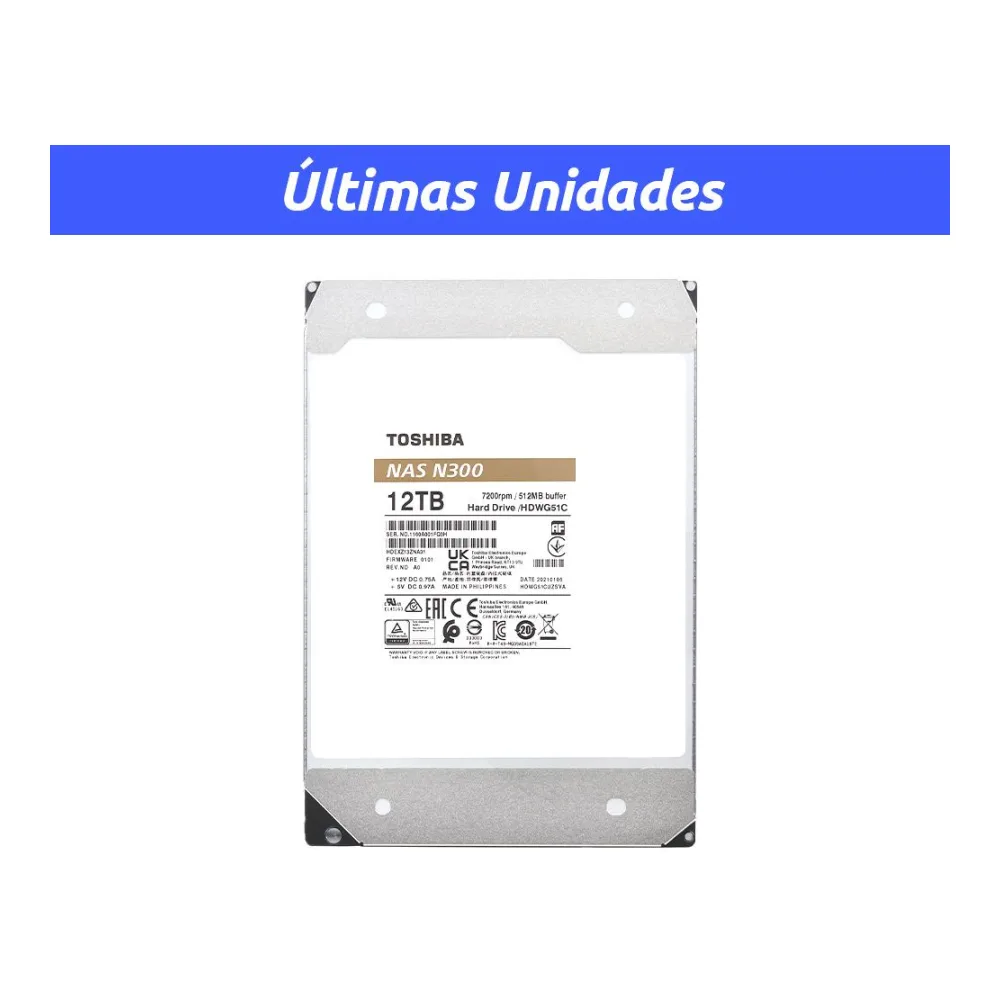Disco Duro Interno N300 Nas 12 Tb Toshiba