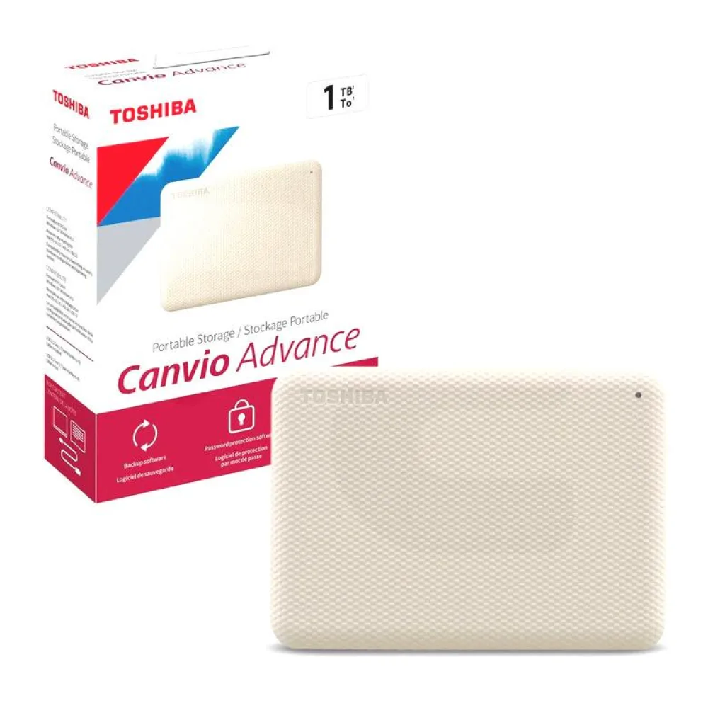 Disco Externo 1TB 2.5" Usb 3.0 Canvio Advance White Toshiba